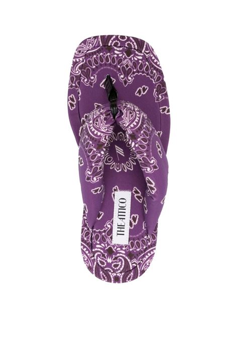 Ciabatte con stampa paisley in lilla - donna THE ATTICO | 243WS797PA48P690